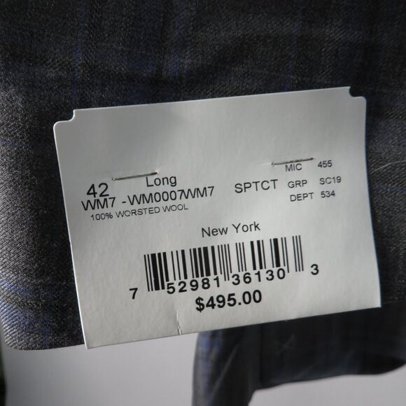 Walter Morton NWT Blue and Gray Sport Coat - Picture 4 of 8